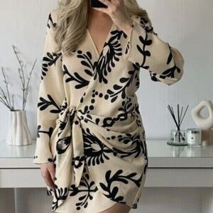 ZARA WOMAN SS22 SATIN EFFECT PRINT DRESS 3666/157